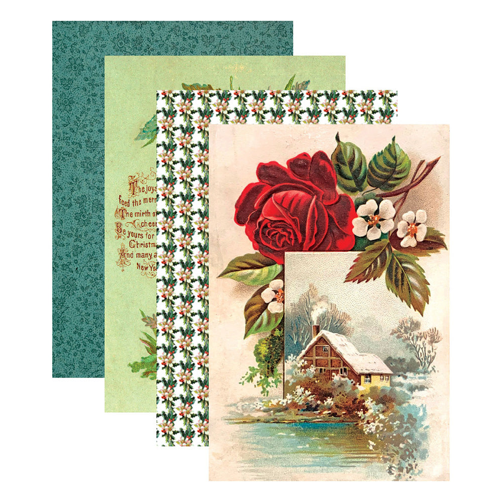 Home for the Holidays 6x9 Paper Pad | Christmas Flea Market Finds by Cathe Holden