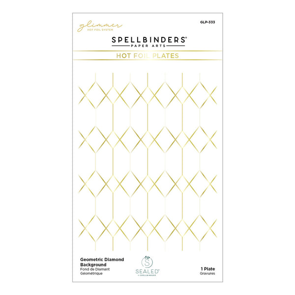 Geometric Diamond Background Hot Foil Plate {Glimmer} | Sealed Collection