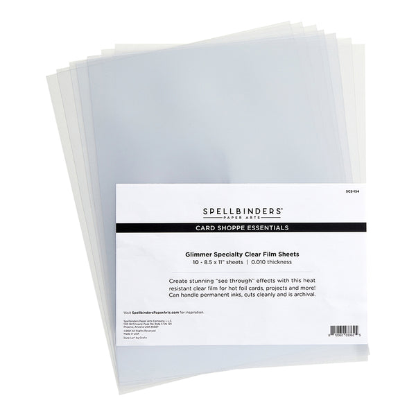 Clear Film Specialty Glimmer Sheets | 8.5 x 11 {10pk}