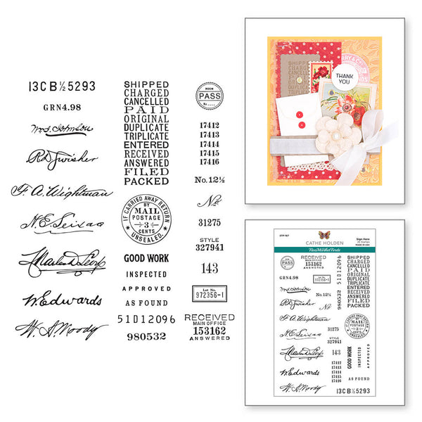 Sign Here Clear Stamp Set | Flea Market Finds by Cathe Holden