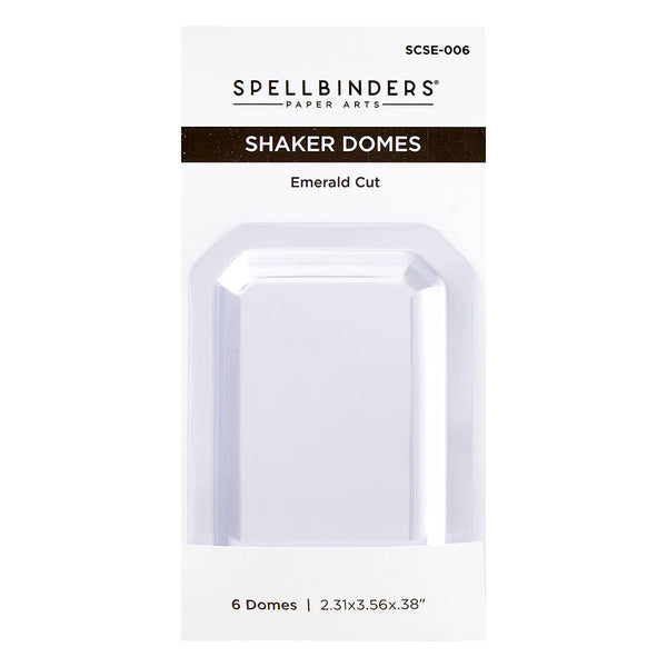 Emerald Cut Shaker Domes 6pk