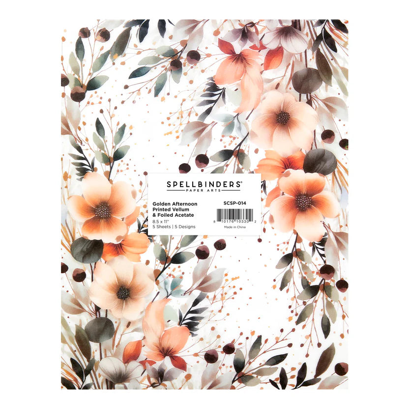 Golden Afternoon Printed Vellum & Foiled Acetate Pack | Rosie's Studio