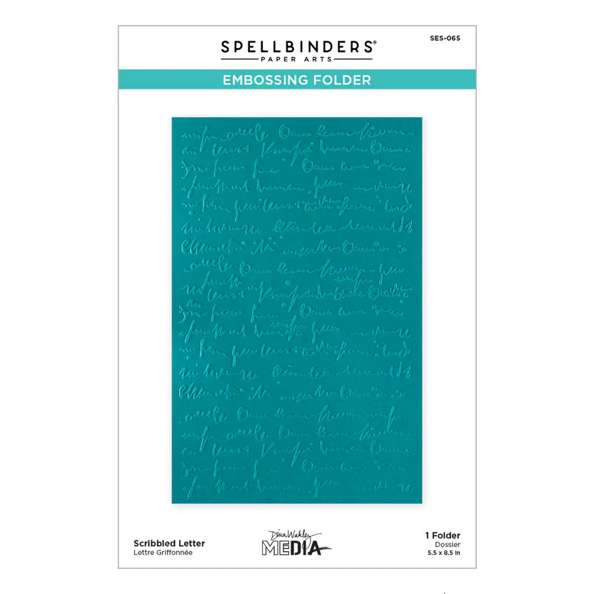 Scribbled Letter Embossing Folder | Dina Wakley