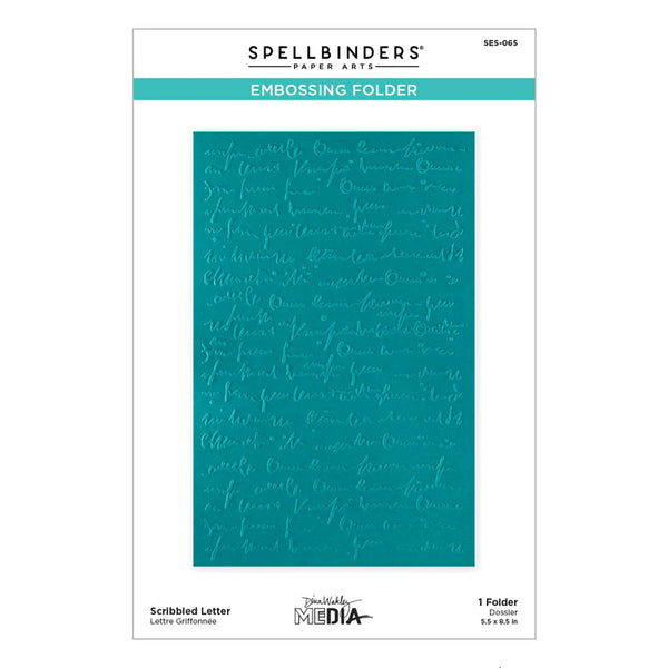 Scribbled Letter Embossing Folder | Dina Wakley