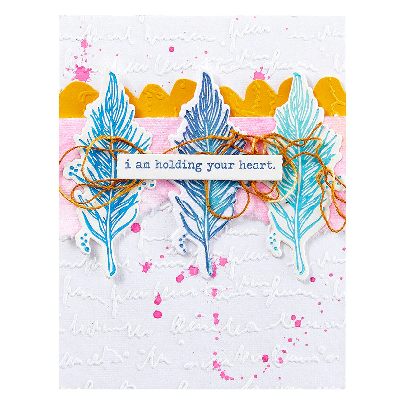 Scribbled Letter Embossing Folder | Dina Wakley