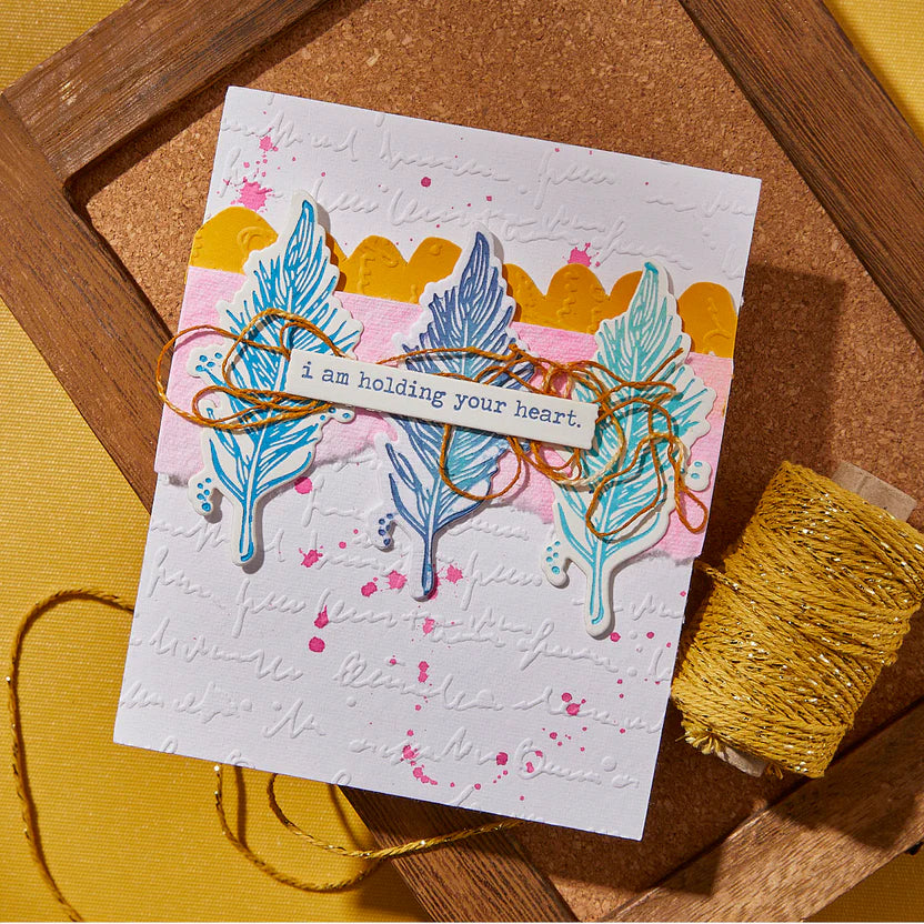 Scribbled Letter Embossing Folder | Dina Wakley