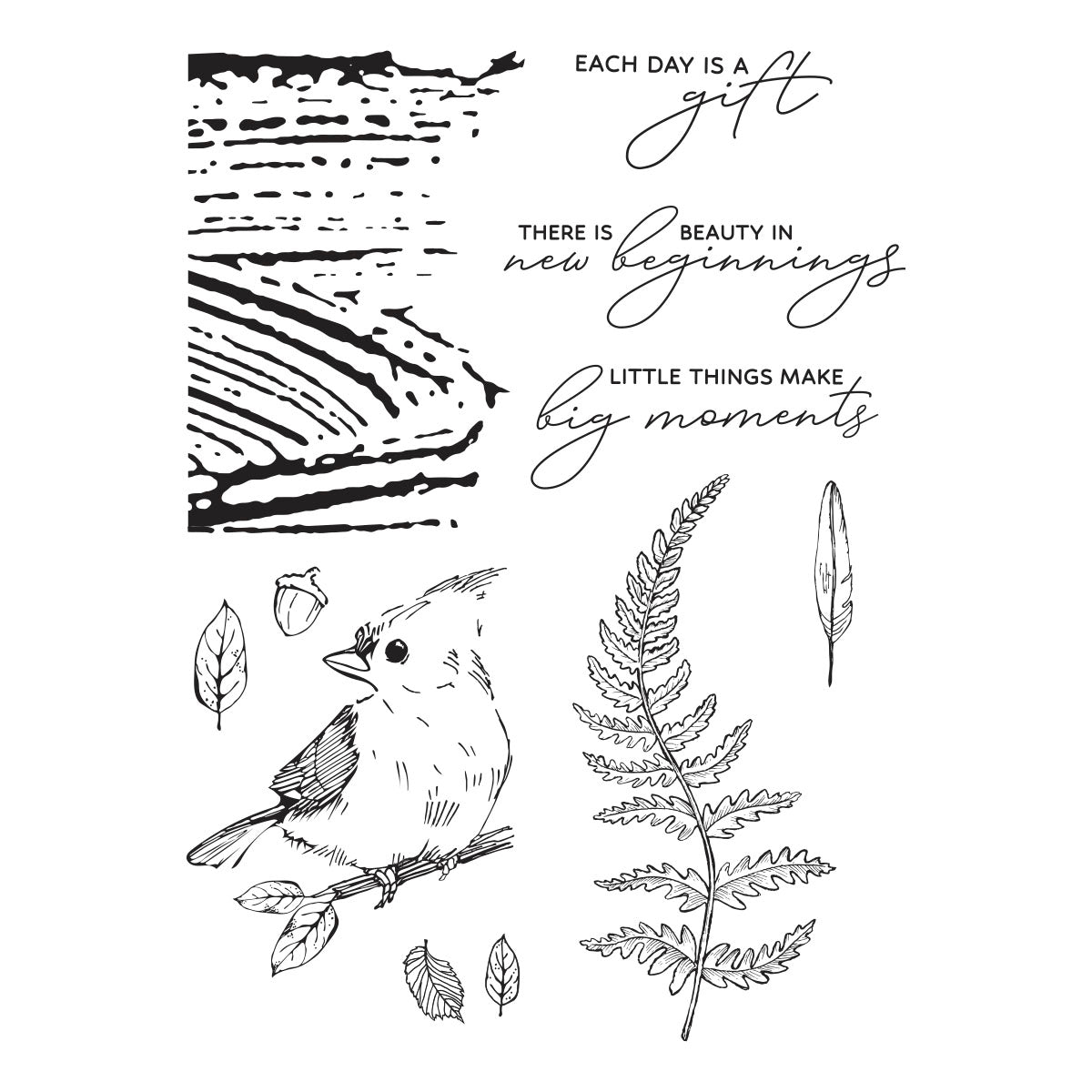 Woodland Tales Sentiments Clear Stamp Set {clearance}