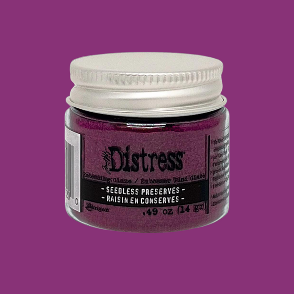 Seedless Preserves Distress Embossing Glaze {coming soon!}