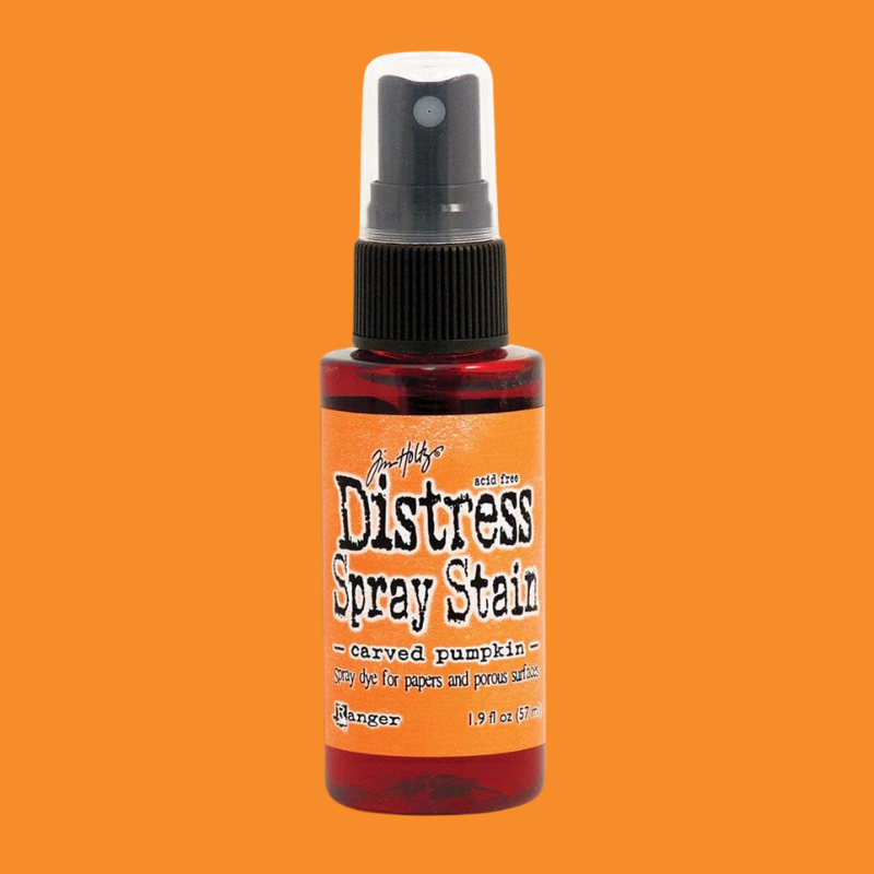 Carved Pumpkin Distress Spray Stain