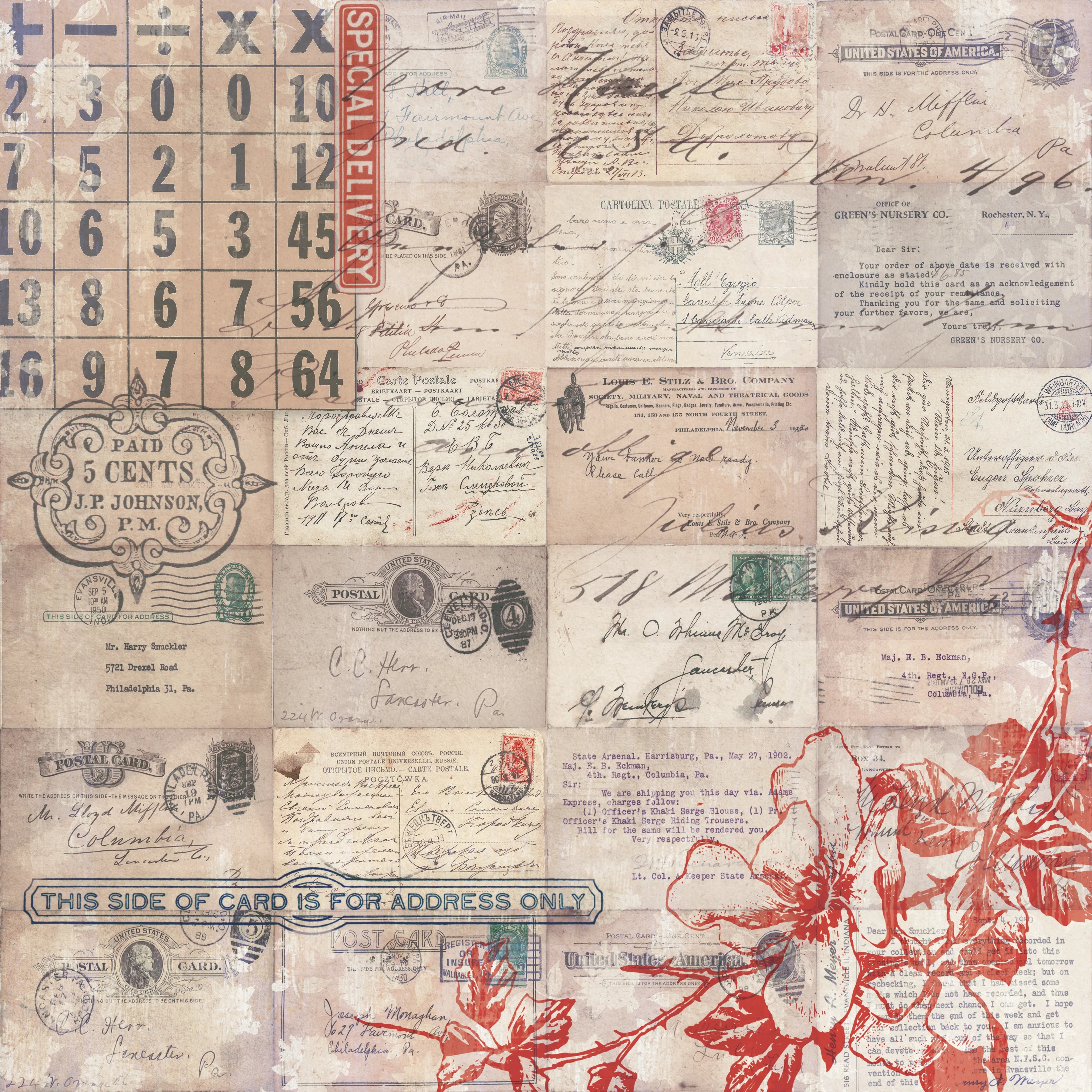 Correspondence 8x8 Paper Stash | Tim Holtz Vault Release