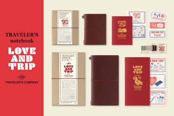 Love & Trip Limited Edition Traveler's Notebook Leather Cover | Passport Size {Preorder: 4/8 | Est. ship date: 4/24}