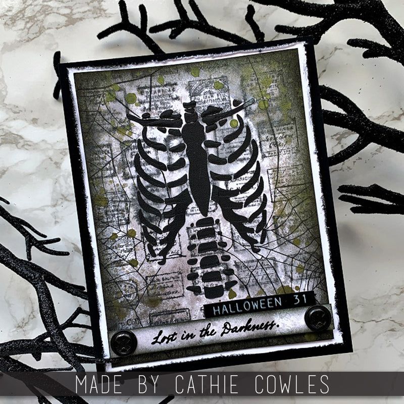 Bones Slimline (4x8.5) Layering Stencil {Halloween} | Tim Holtz