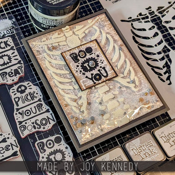 Bones Slimline (4x8.5) Layering Stencil {Halloween} | Tim Holtz