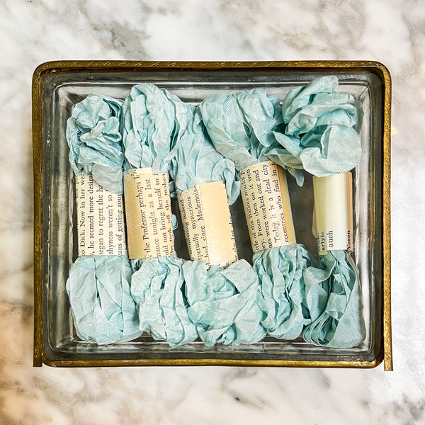 Crinkled Ribbon | Greens & Blues