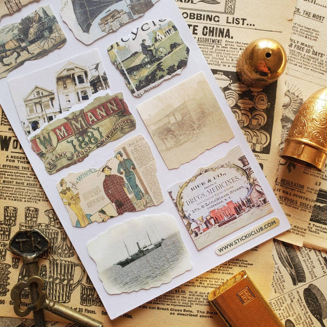 Antique Ephemera Sticker Sheet