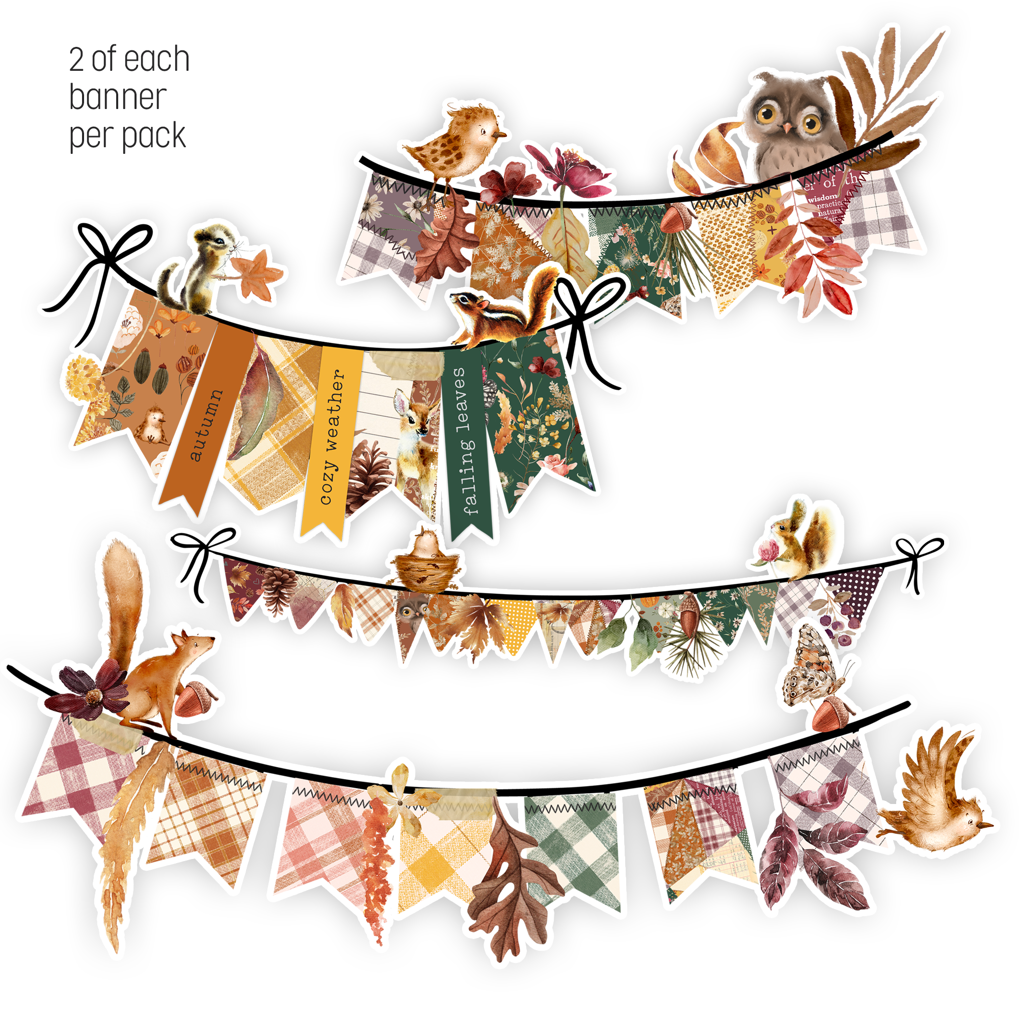 Cozy Weather Fall Banners Ephemera | Ginger Snap