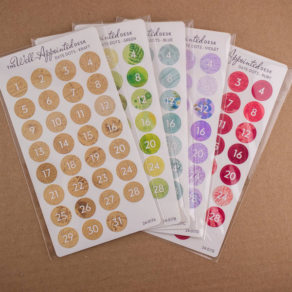 Date Dots Sticker Sheets