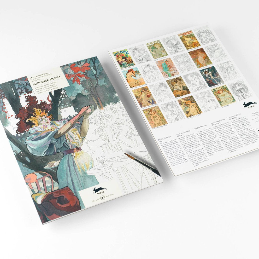 Alphonse Mucha Artists' Colouring Book