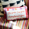 Everything's Fine Needlepoint Throw Pillow