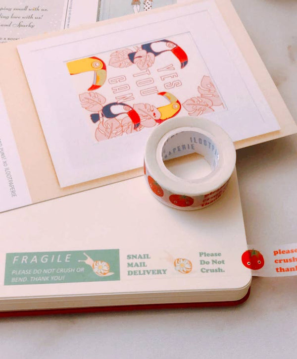 Don't Crush Tomato & Fragile Snail Combo Washi Tape