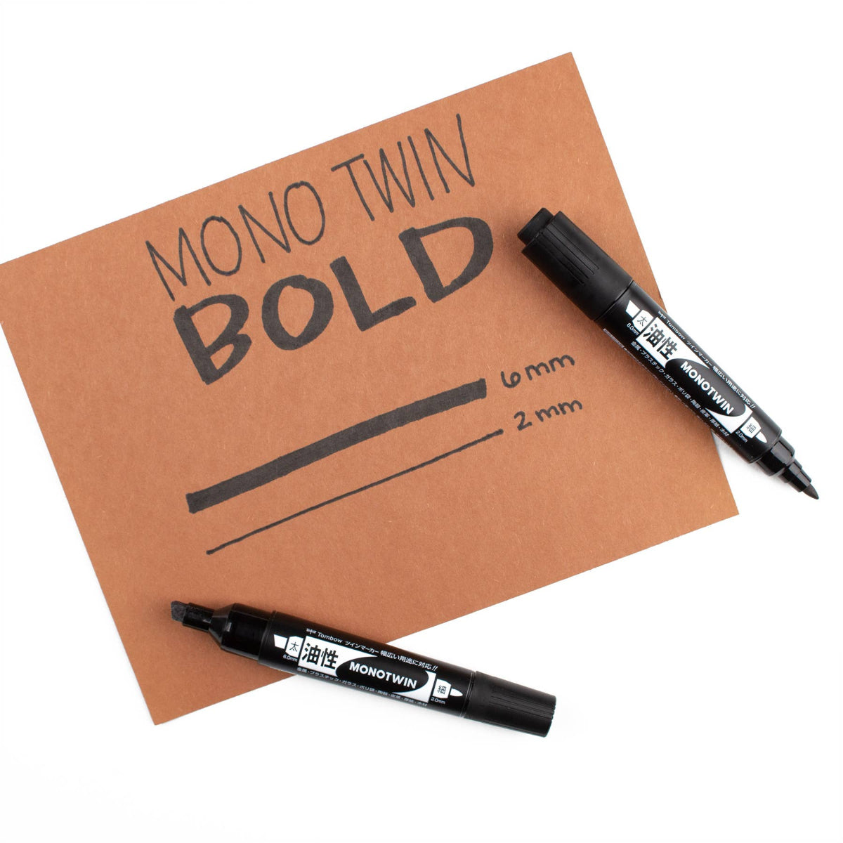 Black MonoTwin Dual Tip Bold Marker