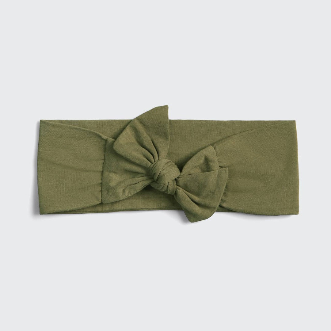 Moss + Black Cotton Adjustable Headband Set