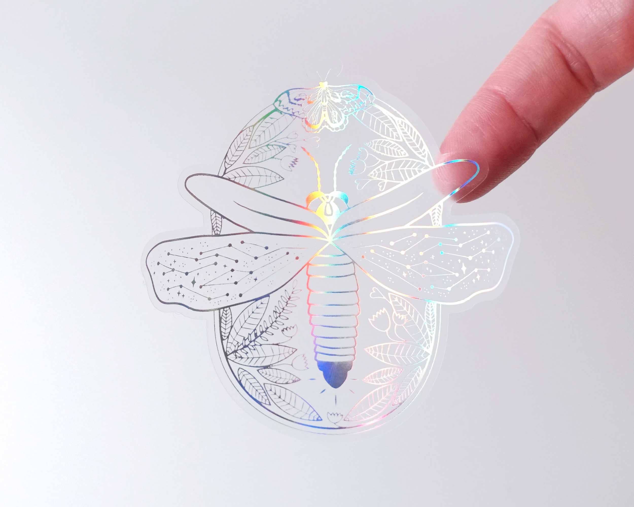 Born To Shine Fireflies Transparent Sticker