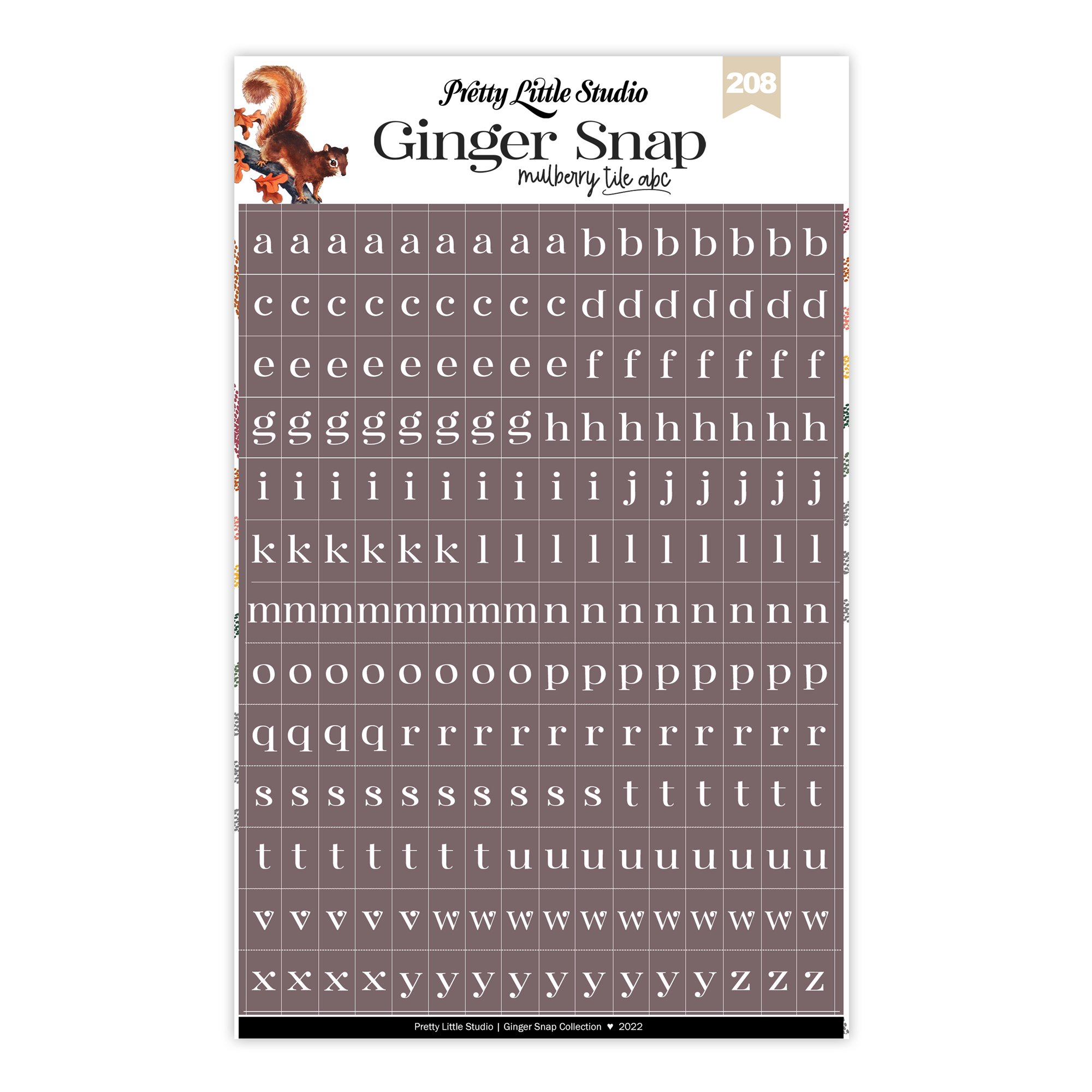 Mulberry ABC Alpha Tile Stickers | Ginger Snap