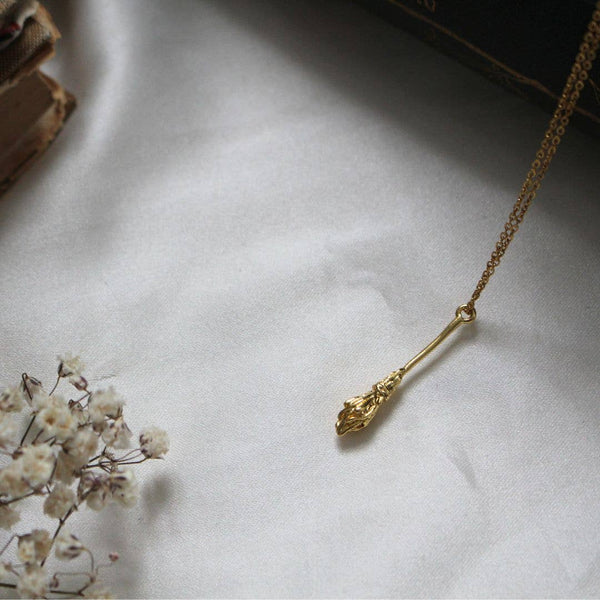 The History of Magic Broomstick Pendant Necklace {coming soon}