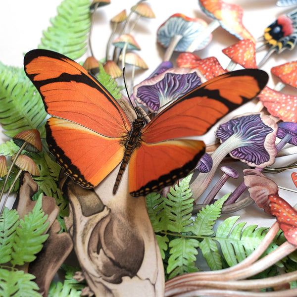 Flower Child Psychedelic Butterflies Laser Cut Specimens