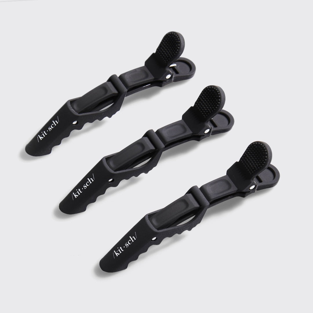 Black No-Slip Crocodile Clip Set