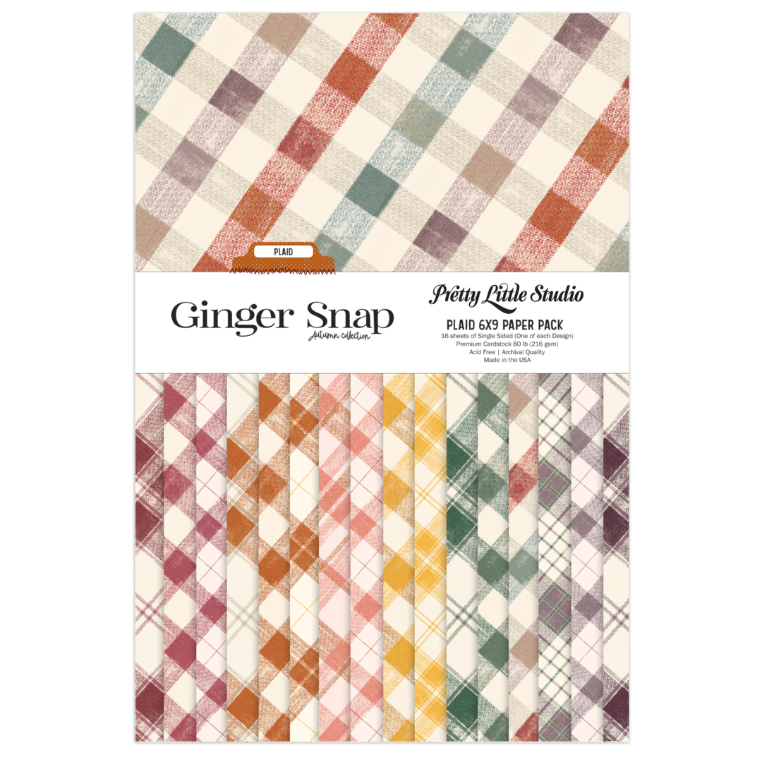 Ginger Snap Plaid 6x9 Single Sided Paper Pack