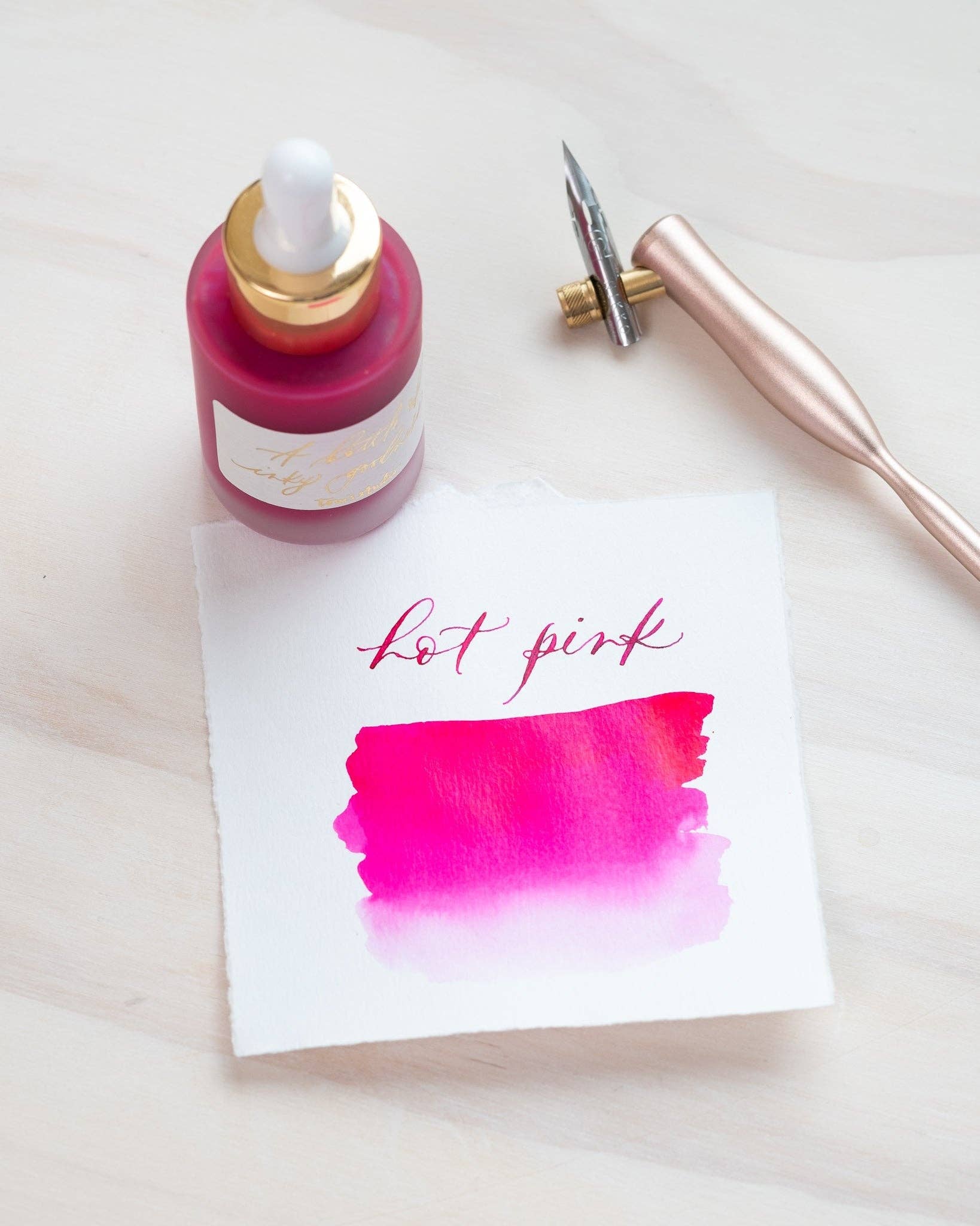 Hot Pink Calligraphy Ink