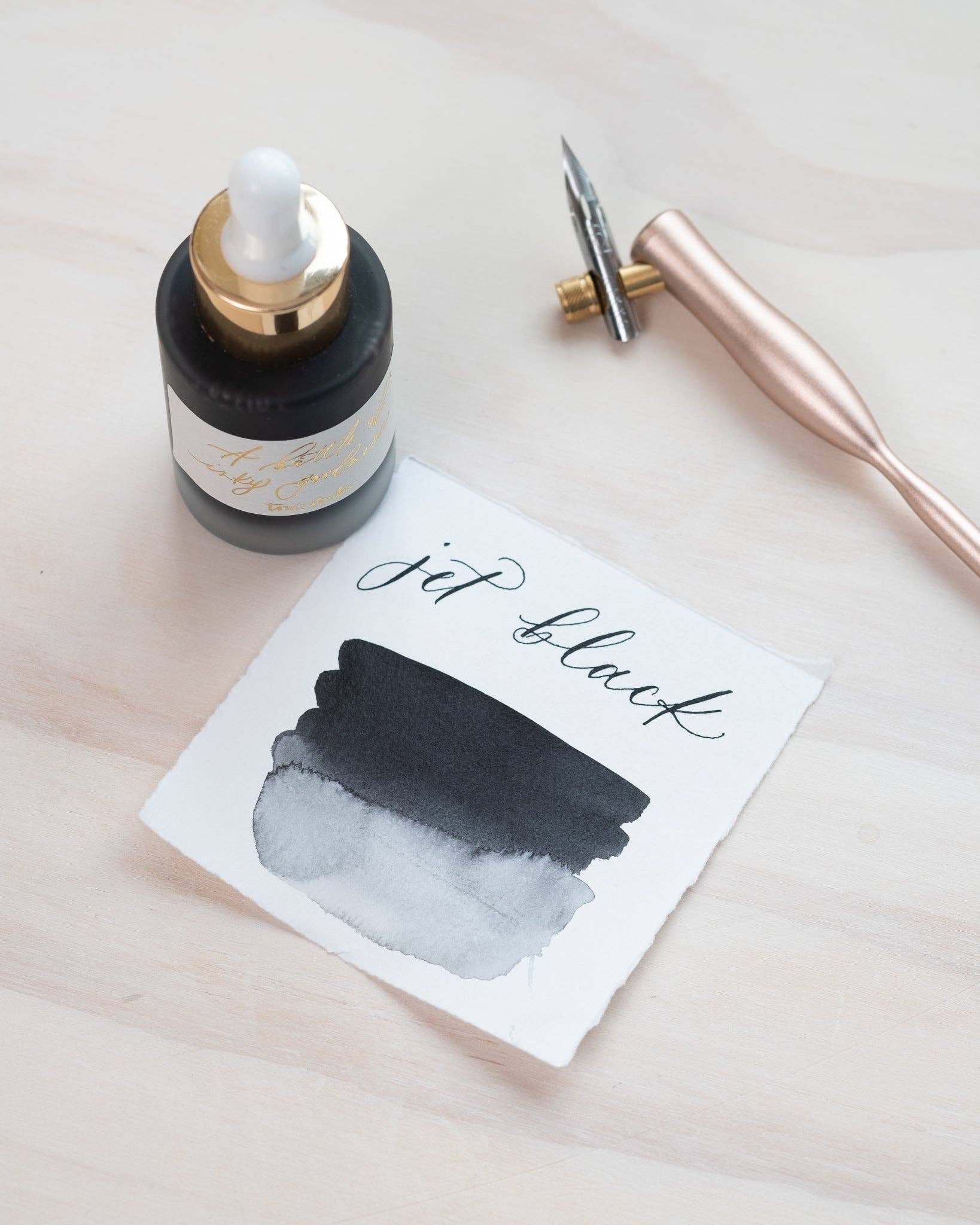 Jet Black Calligraphy Ink