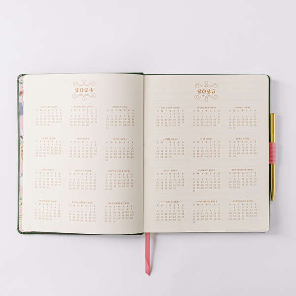 2025 Banner Agenda 17-Month Vegan Leather Bound Planner