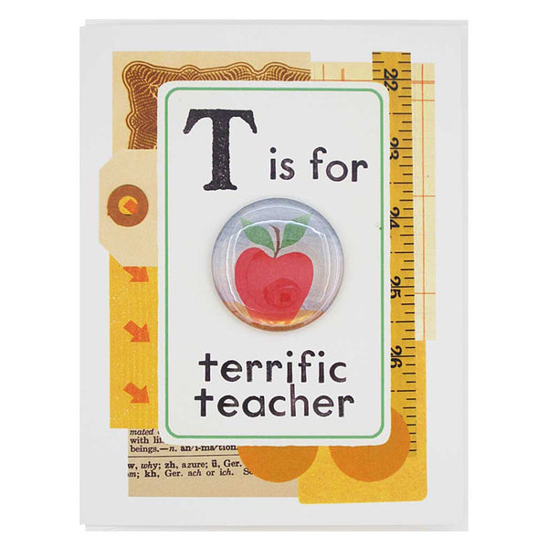 Terrific Teacher Button Card