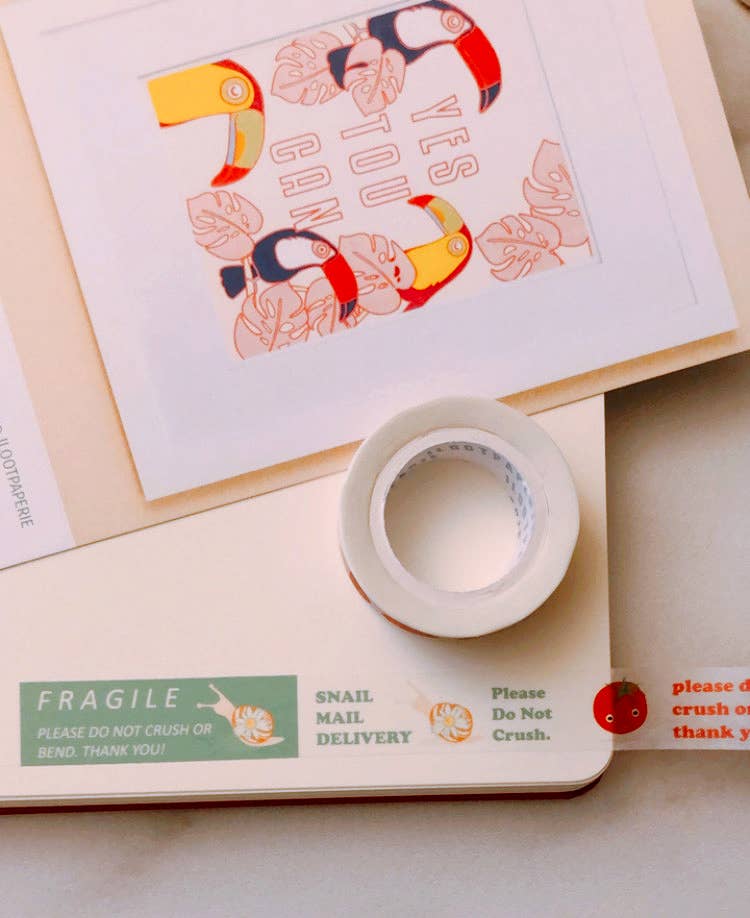 Don't Crush Tomato & Fragile Snail Combo Washi Tape