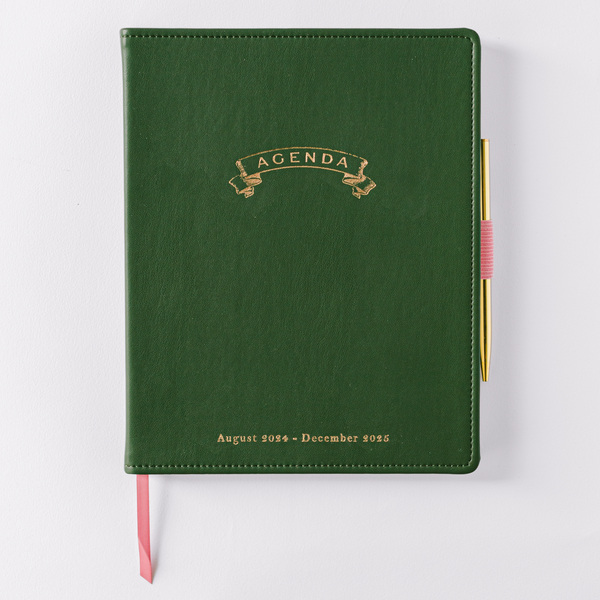 2025 Banner Agenda 17-Month Vegan Leather Bound Planner