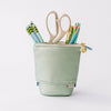 Seafoam Green Metallic Luxe Standing Pencil Pouch