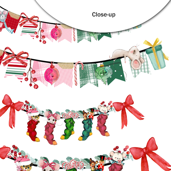 Fruit Cake Christmas Banners Ephemera Cutout