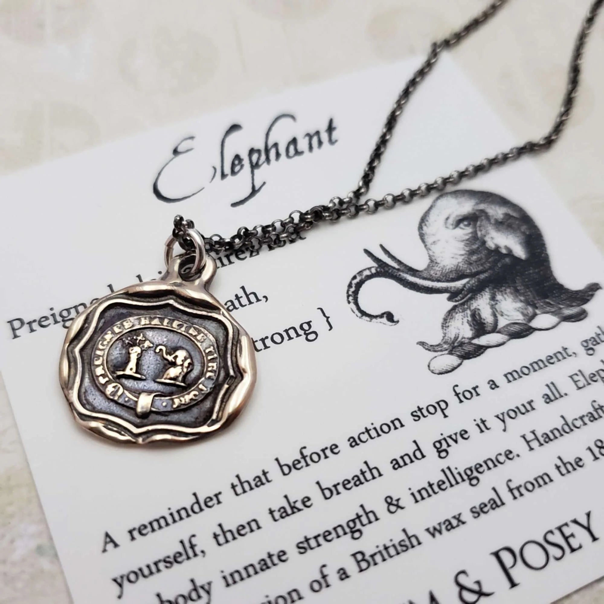 Elephant Wax Seal Pendant