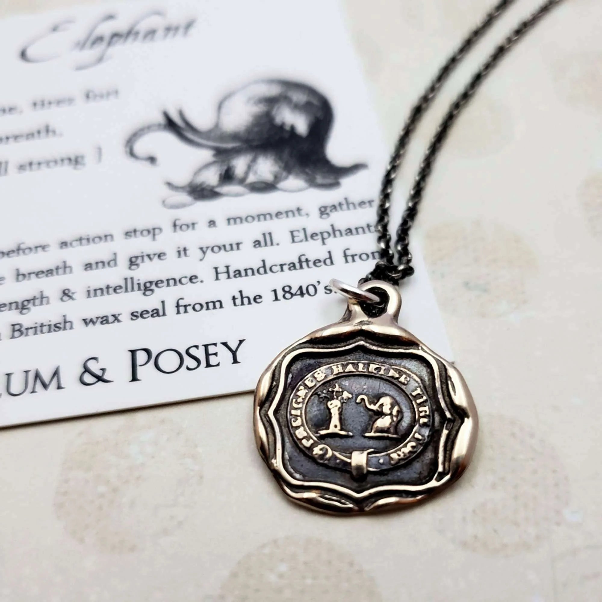 Elephant Wax Seal Pendant