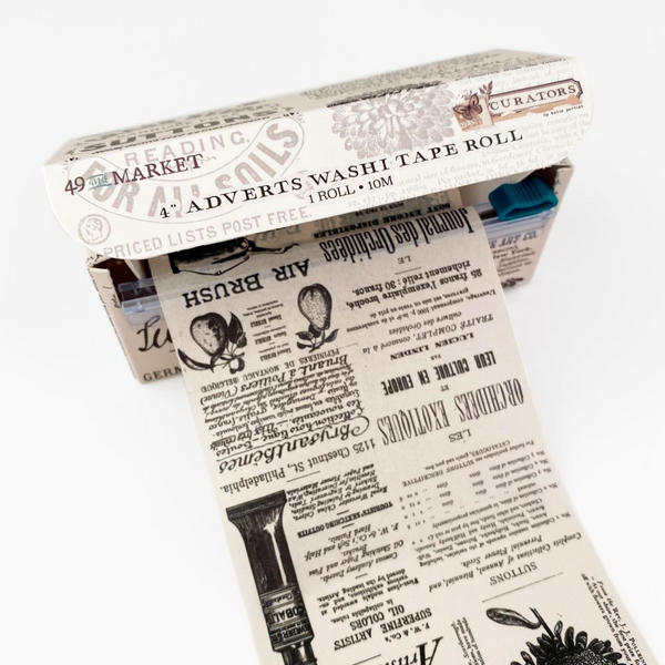 Adverts 4" Washi Tape Roll | Curators