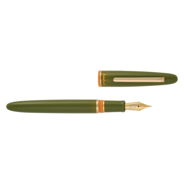 Quirky Leaf Estie Fountain Pen | Push Button Piston | Gold Trim