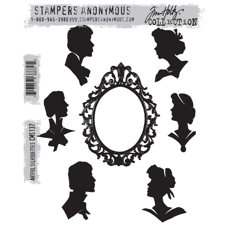 Artful Silhouettes Cling Stamp Set | Tim Holtz