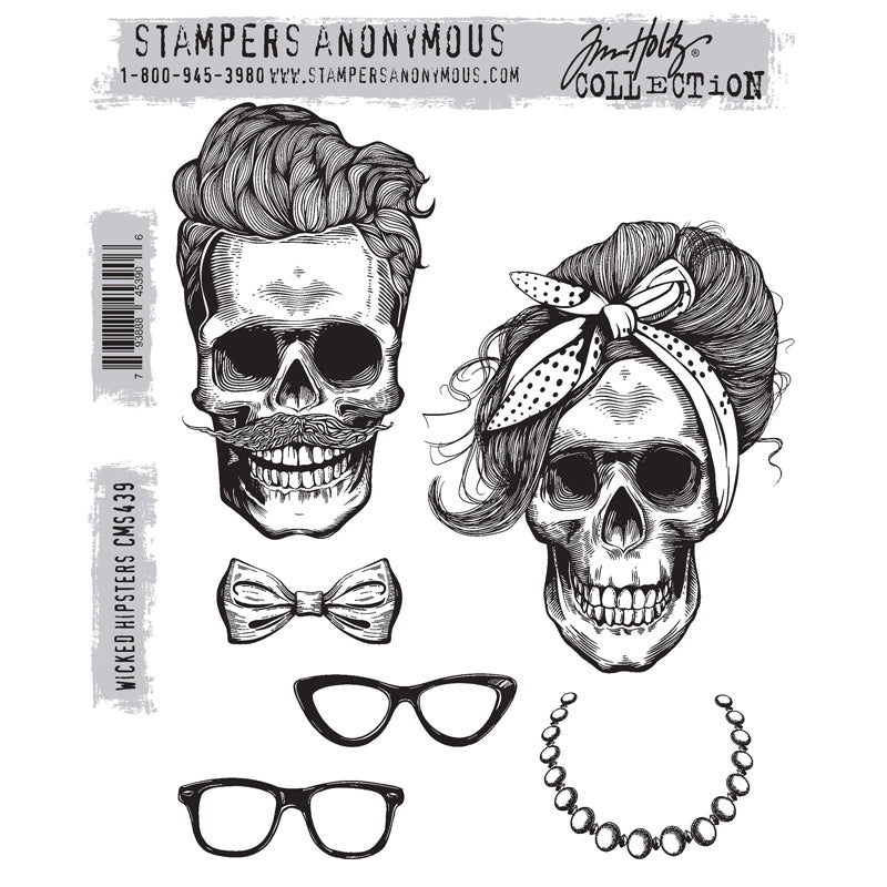 Wicked Hipsters Cling Stamp Set | Tim Holtz