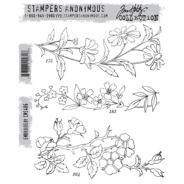 Embroidery Cling Stamp Set | Tim Holtz {pre-order: eta late July}