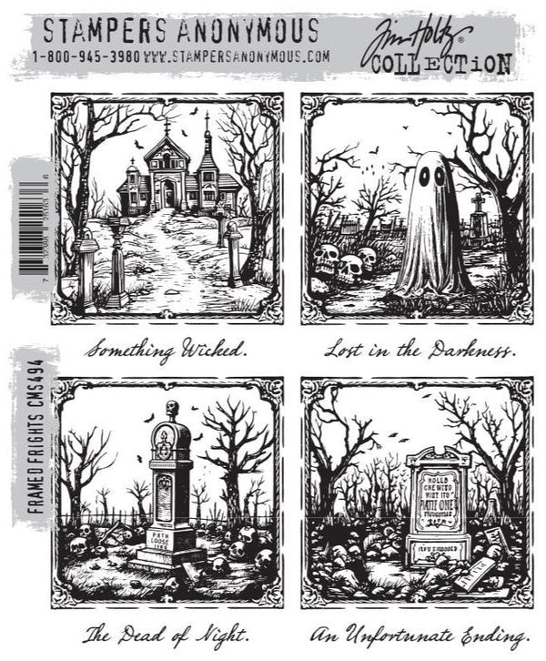 Framed Frights Cling Stamp Set {Halloween} | Tim Holtz