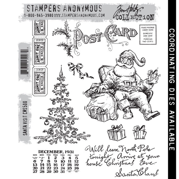 Santa Visit Cling Stamp Set {Christmas} | Tim Holtz {coming soon!}