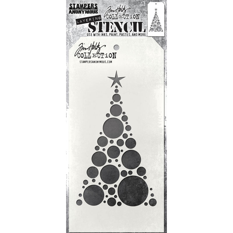 Modern Tree Layered Slimline (4x8.5) Stencil {Christmas} | Tim Holtz